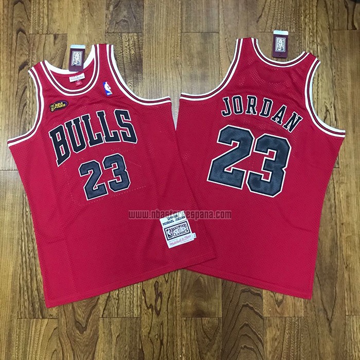Camiseta Chicago Bulls Michael Jordan NO 23 1997-98 NBA Finals Mitchell & Ness Rojo